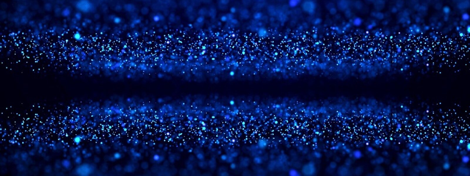 Graphic with blue particles
