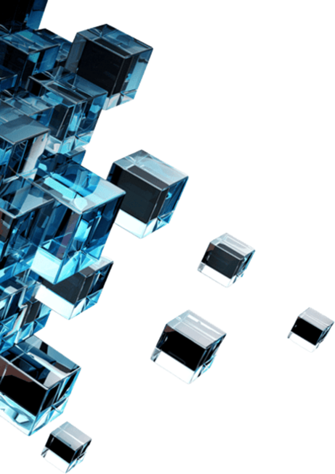 digital window measurement - example image 3D graphic blue blocks
