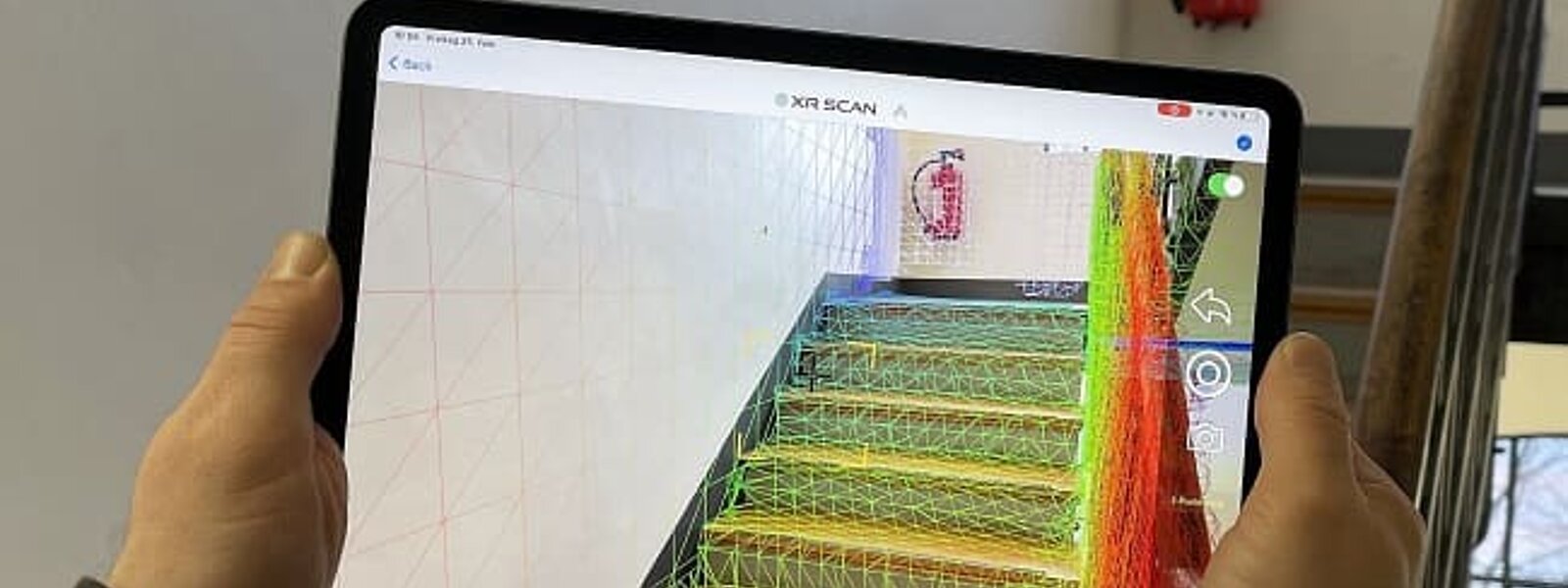 Digital measurement of a staircase with XR Scan