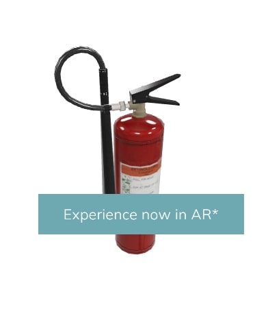 Virtual fire extinguisher for Web AR