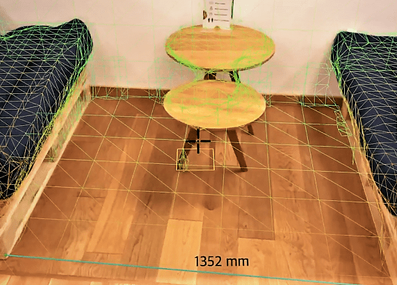 Aplicación de medición de habitaciones con escáner Lidar